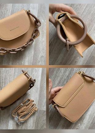 Стильная женская мини сумочка клатч с цепочкой модная и оригинальная сумка через плечо цепь (0633)