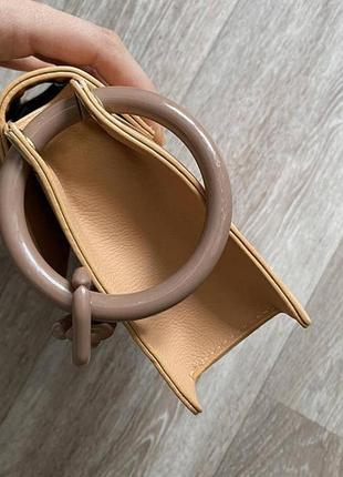 Стильная женская мини сумочка клатч с цепочкой модная и оригинальная сумка через плечо цепь (0633)2 фото
