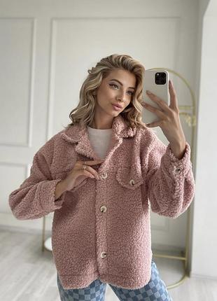 Куртка-рубашка тедди на пуговицах