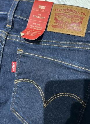 Джинсы levi's 714 глубокий синий р. 24/327 фото