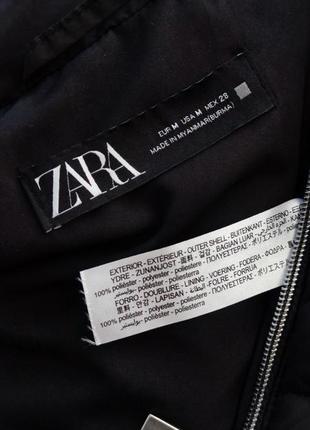 Стьобана куртка zara чорного кольору5 фото