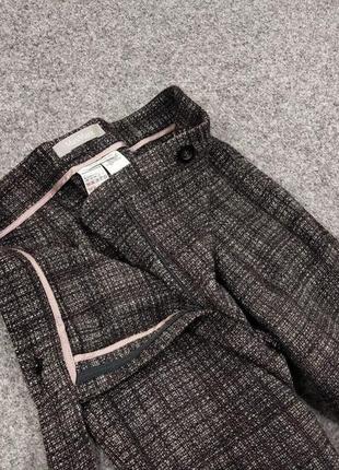 Бездоганні трендові штани, твідовий стиль max mara lana wool classic tweed trouser pants4 фото