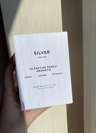 Чоловічий парфум silver від zara