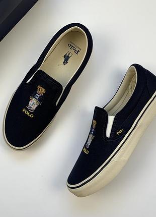 Кеди мокасини polo ralph lauren keaton bear slip-on