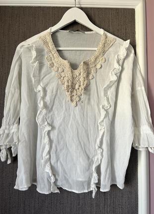 Zara блуза марлевок хлопок