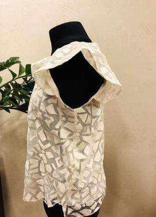 Кружевная  кофта блузка zara молочного цвета4 фото