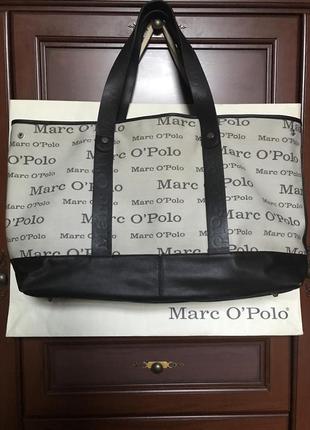 Очень большая сумка ( кожа+текстиль) шоппер marc o’polo1 фото