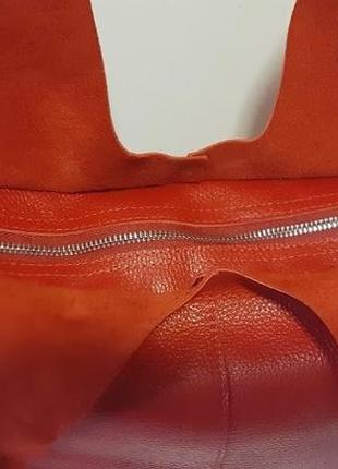 Хит сезона! женская сумка -баул из натуральной кожи вишневый8 фото