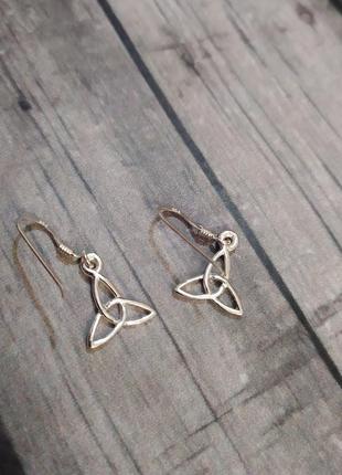 Серьги кельтские узлы серебро 925