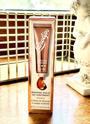 Тінт для губ та щік lanolips 101 ointment lip + cheek tint bronze gold