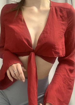 Відкрита сорочка червона