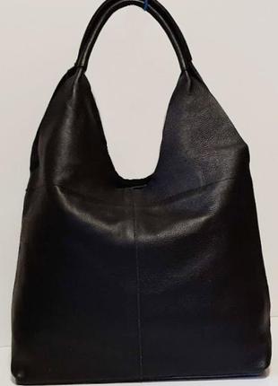 Хит сезона! женская сумка -баул из натуральной кожи черный