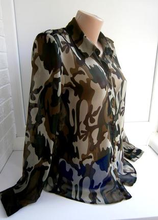 Красивая женская блузка-рубашка "милитари". only6 фото