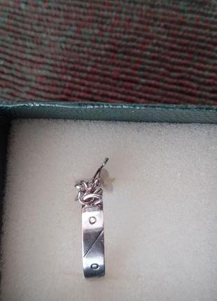 Серебряное кольцо ключик к двум влюбленным сердцам сердце сердечко3 фото