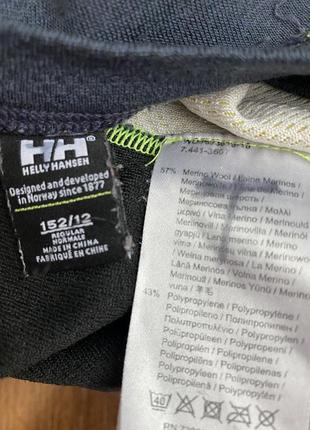 Шерстяная термобелье лонгслив helly hansen 12 р ( 152 см). шерсть мериноса4 фото