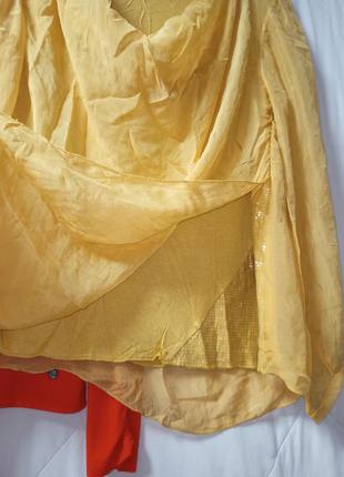 Асиметрична шовкова блуза з паєтками, італія5 фото