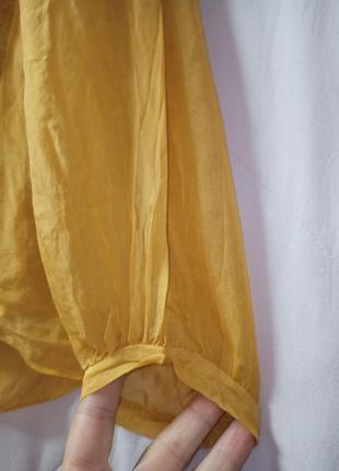 Ассиметричная шёлковая блуза с пайетками,,италия3 фото