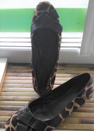 Туфлі, мокасини з натурального хутру та шкіри.2 фото