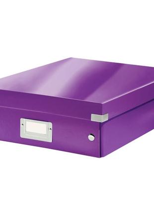 Коробка для хранения leitz click & store middle box фиолетовый (6058-00-62)1 фото