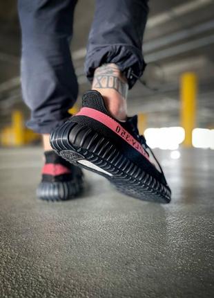 Мужские кроссовки adidas yeezy boost 350 v2 'black/red'#адидас9 фото