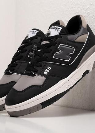 Мужские кроссовки new balance 550 black/grey