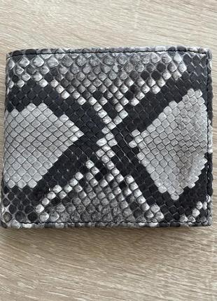 Кошелек мужской из натуральной кожи питона с монетницей