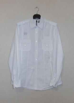 2в1!!! стильная белая рубашка-трансформер 100% хлопок р.м