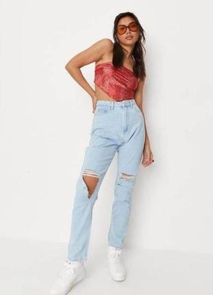 Стильные голубые летние джинсы от missguided