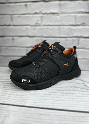 Мужские кроссовки puma rs-x черные2 фото