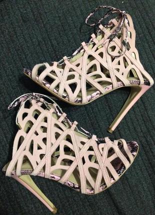 River island romeo босоножки туфли мулы замшевые розовые 24.5-25 см