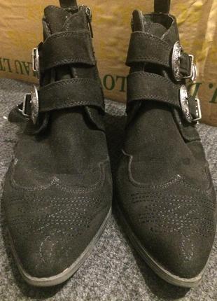 Primark ботильйони черевики з пряжками замшеві 26.5-27 см6 фото
