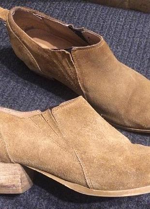 Next кожаные замшевые ботильоны ботинки туфли 25.5 см