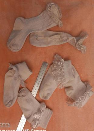 Білі шкарпетки 3-4 роки1 фото