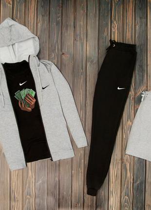 4в1 топовый комплект ✅️ спортивный костюм, футболка и шорты nike