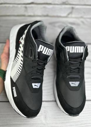 Мужские кроссовки puma черно-белые