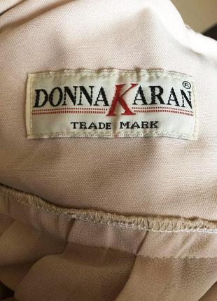 Пудровая блузка майка donna karan с вышивкой бусинами бисером размер m - l8 фото