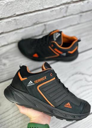 Чоловічі кросівки adidas terrex чорно-оранжеві