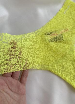 Трусики victoria’s secret pink оригинал трусы стринги неоновые яркие желтые