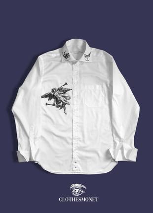 Уникальная рубашка christian berg белого цвета2 фото