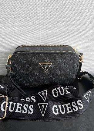 Сумка guess logo black-grey