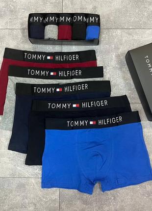 Мужские трусы tommy hilfiger комплект нижнего белья 5 штук / подарочный набор в фирменной коробке