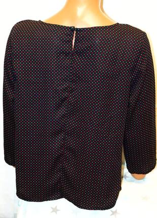 Гарна блуза , чьорного кольору у горошок фірми ellen amber7 фото