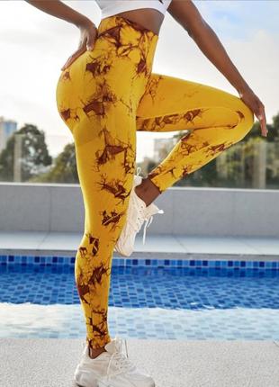 Женские спортивные леггинсы  для фитнеса бега йоги лосины легинсы размер s