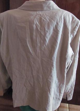 Жакет, кардиган, піджак на пишні форми (у складі 56% -льон)5 фото