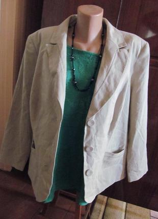 Жакет, кардиган, піджак на пишні форми (у складі 56% -льон)9 фото