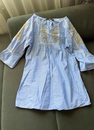 Блуза туника вышиванка1 фото