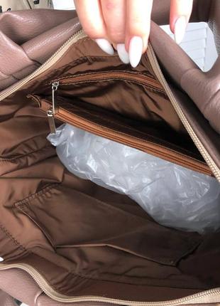 Жіноча сумка на ручках, середнього розміру з довгим ременем7 фото