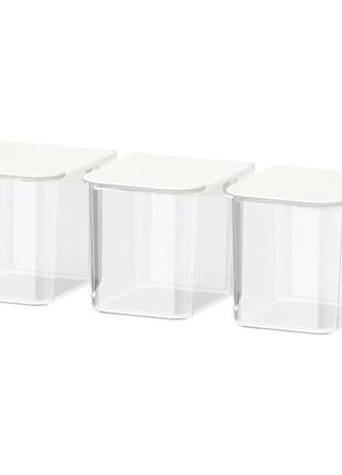 Ikea skadis (803.359.09) контейнер з кришкою, білий1 фото