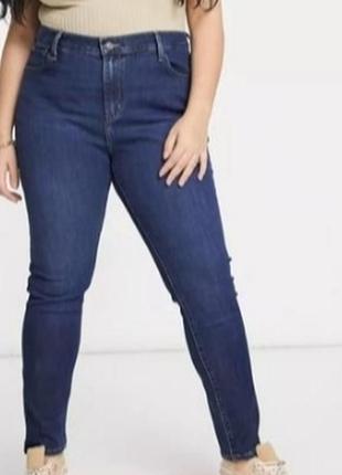 Стильні джинси висока посадка 50-52 розмір бавовна+модал autograph