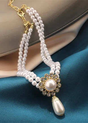 Женское ожерелье жемчужное код 2281